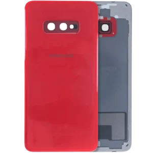 Back Cover Glass With Camera Lens For Samsung Galaxy S10e (Service Pack) (Red)