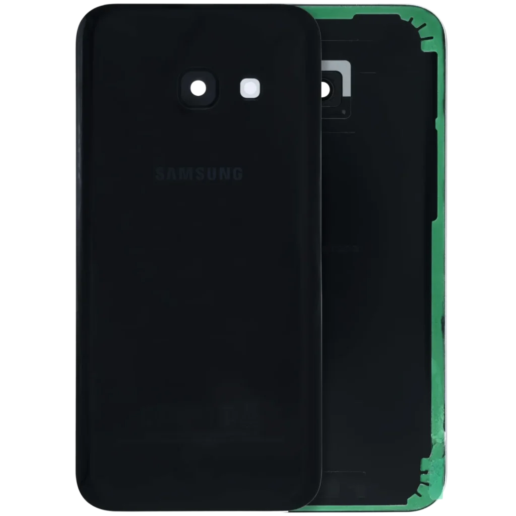 Back Cover Glass With Camera Lens For Samsung Galaxy A3 (A320 / 2017) (Service Pack) (Black)