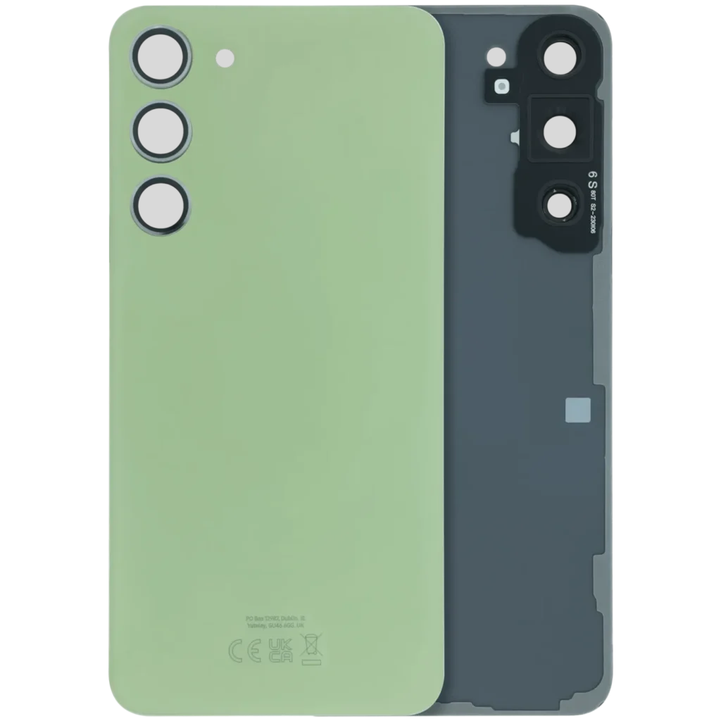 Back Cover Glass With Camera Lens For Samsung Galaxy S23 Plus (Service Pack) (Lime)