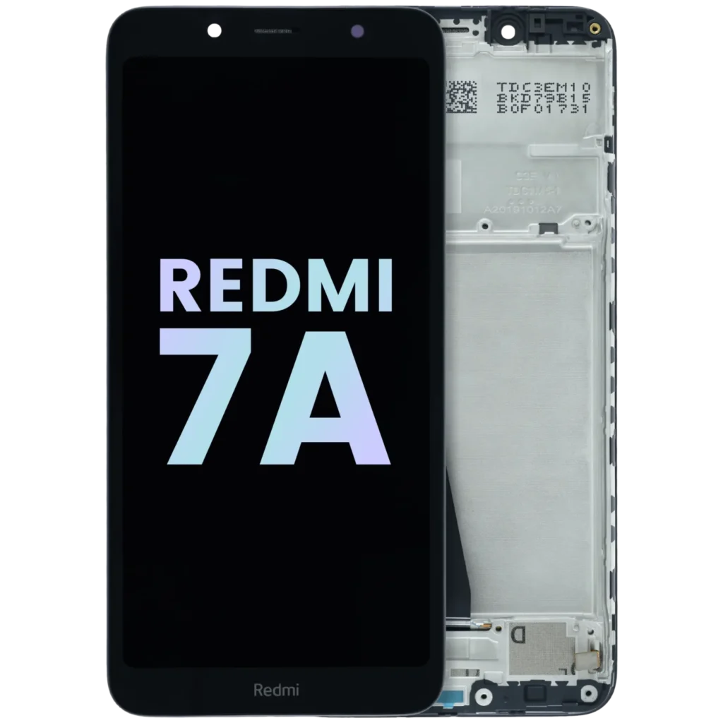 LCD Assembly With Frame For Xiaomi Redmi 7A (Genuine) (Black)