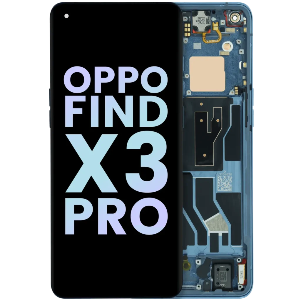 OLED Assembly With Frame for Oppo Find X3 Pro (2021) (Service Pack) (Blue)