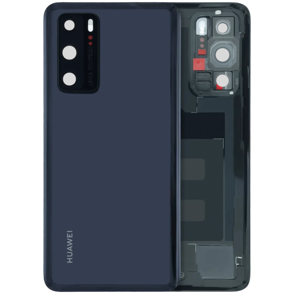 Back Cover Glass for Huawei P40 (2020) (Service Pack) (Black)