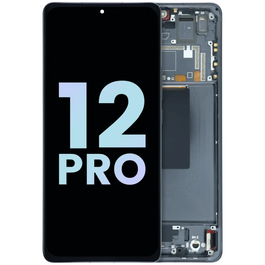 OLED Assembly With Frame for Xiaomi 12 Pro (Service Pack) (Gray)