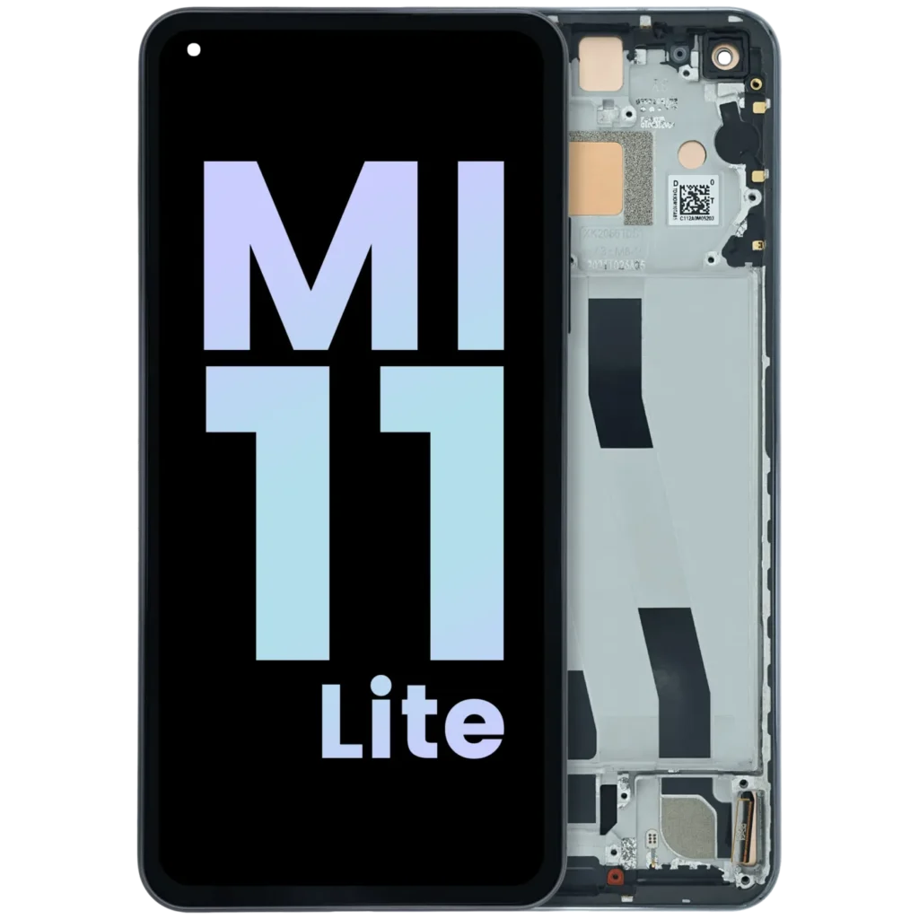 OLED Assembly With Frame for Xiaomi Mi 11 Lite 5G (Service Pack) (Boba Black)