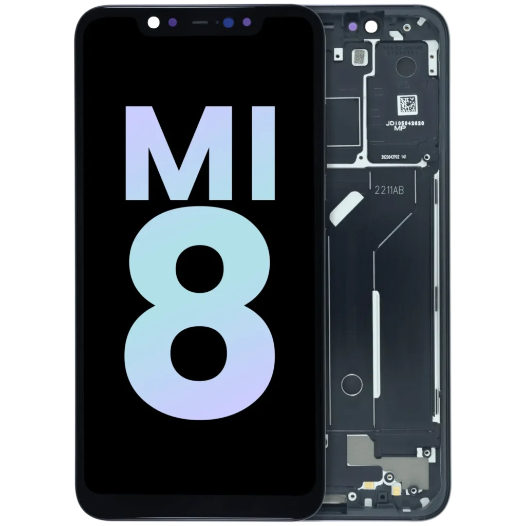 OLED Assembly With Frame for Xiaomi Mi 8 (Service Pack) (Black)