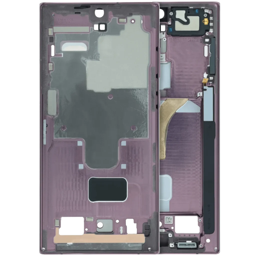 Mid-Frame Housing for Samsung Galaxy S22 Ultra (Service Pack) (Burgundy)