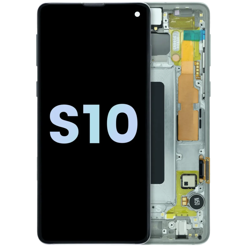 OLED Assembly With Frame for Samsung Galaxy S10 (Service Pack) (Prism Silver)