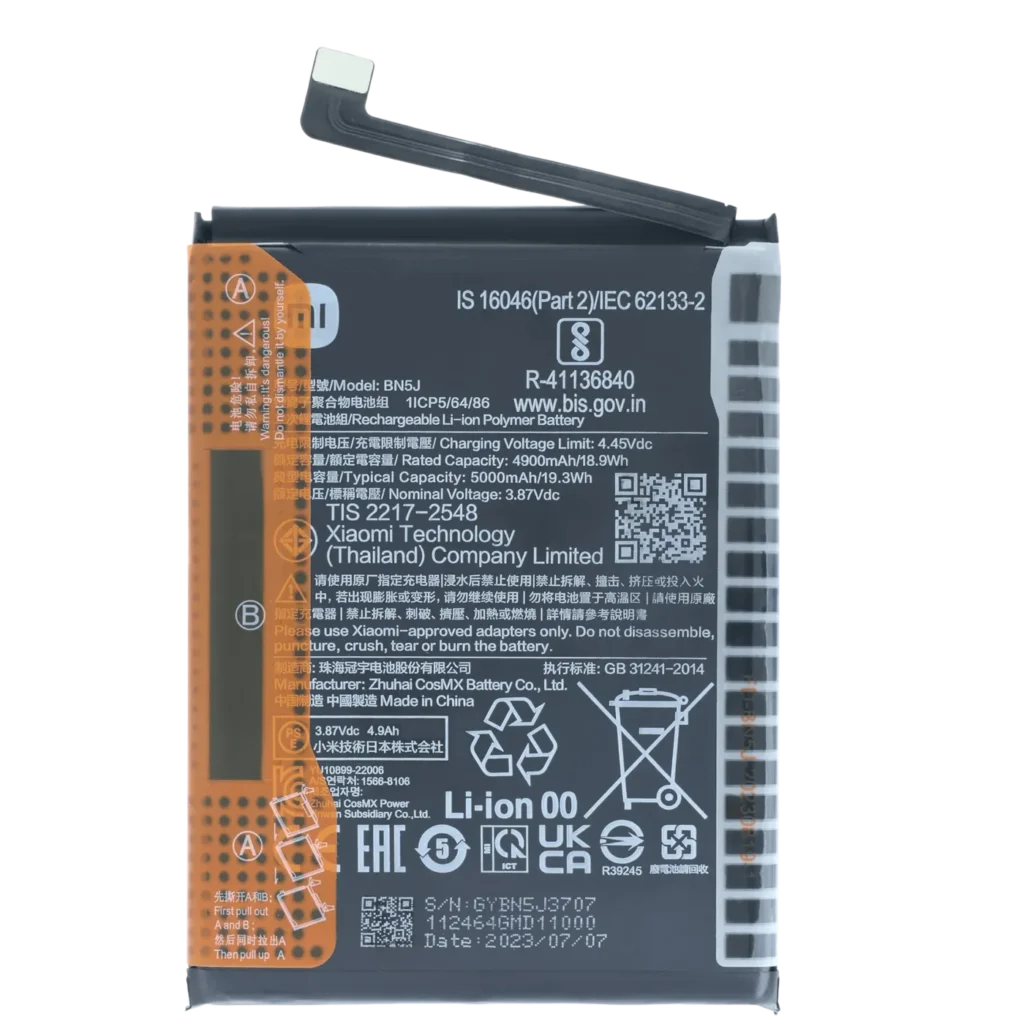 Replacement Battery for Xiaomi Poco X5 (BN5J) (Service Pack)