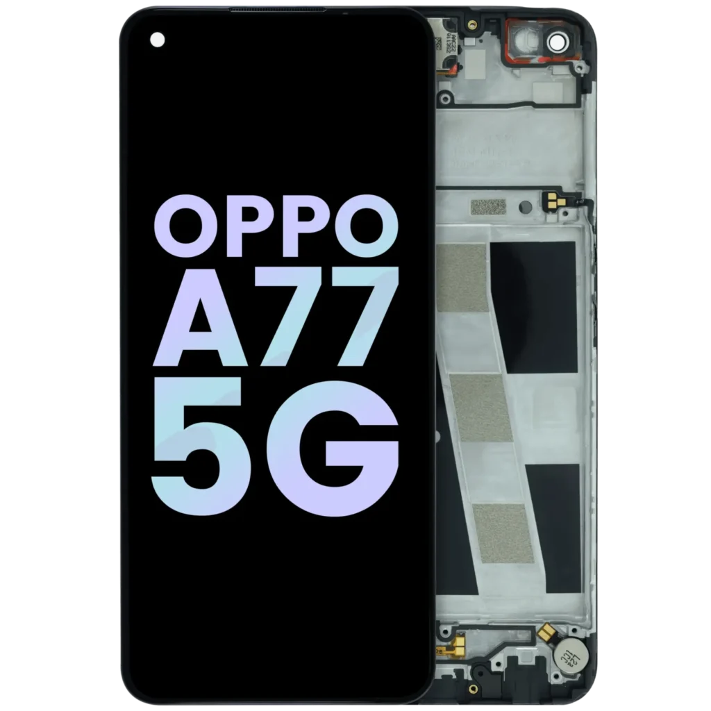 LCD Assembly With Frame for Oppo A77 5G (2022) (Service Pack) (Midnight Black)