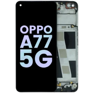 LCD Assembly With Frame for Oppo A77 5G (2022) (Service Pack) (Midnight Black)
