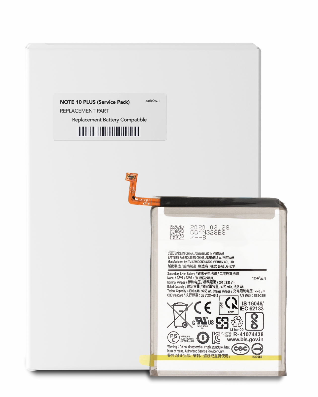 Replacement Battery For Samsung Galaxy Note 10 Plus (Service Pack)