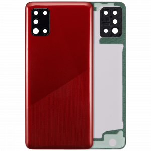 Back cover Glass With Camera Lens For Samsung Galaxy A31 (A315 / 2020) (Aftermarket Plus) (Prism Crush Red)