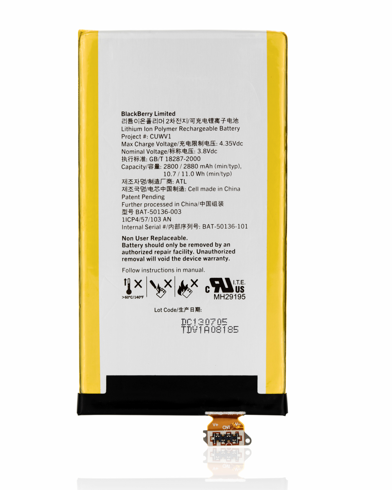 Replacement Battery For BlackBerry Leap Z20 (BAT-50136-003)