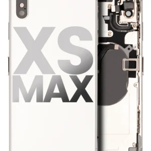 Back Housing W/ Small Components Pre-Installed For iPhone XS Max (Used OEM Pull: Grade A) (Silver)
