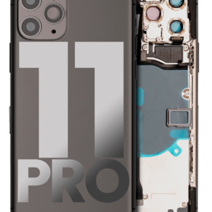 Back Housing W/ Small Components Pre-Installed For iPhone 11 Pro (Used OEM Pull: Grade C) (Matte Space Gray)