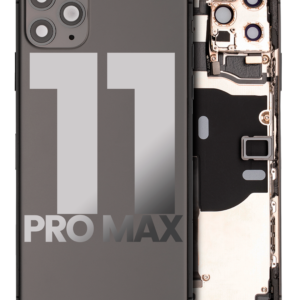 Back Housing W/ Small Components Pre-Installed For iPhone 11 Pro Max (Used OEM Pull: Grade B) (Space Gray)