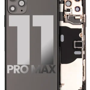 Back Housing W/ Small Components Pre-Installed For iPhone 11 Pro Max (Used OEM Pull: Grade C) (Space Gray)