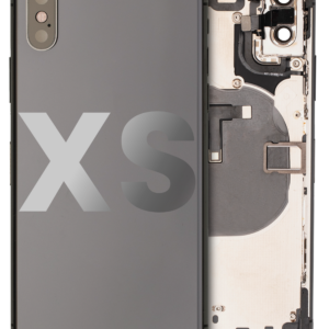 Back Housing W/ Small Components Pre-Installed For iPhone XS (Used OEM Pull: Grade A) (Space Gray)