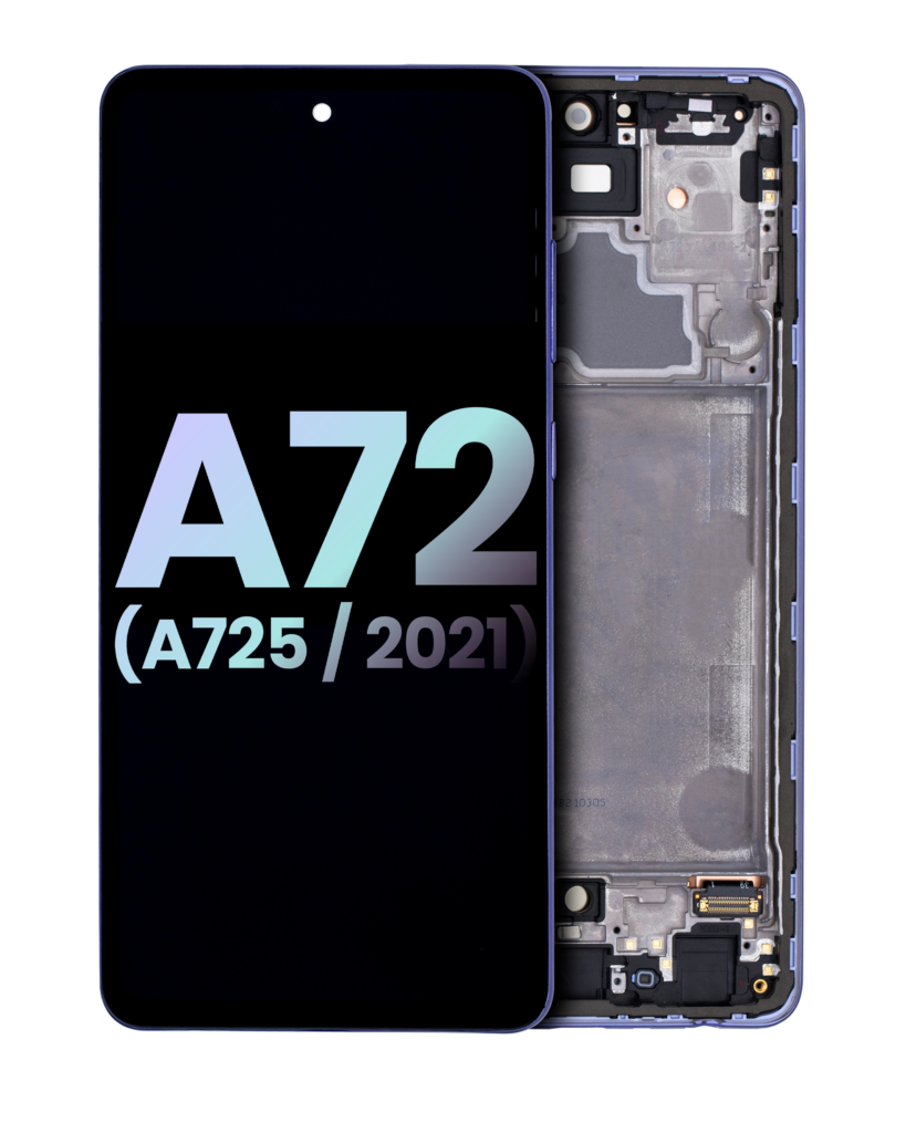 OLED Assembly With Frame For Samsung Galaxy A72 (A725 / 2021) (Service Pack) (Awesome Violet)