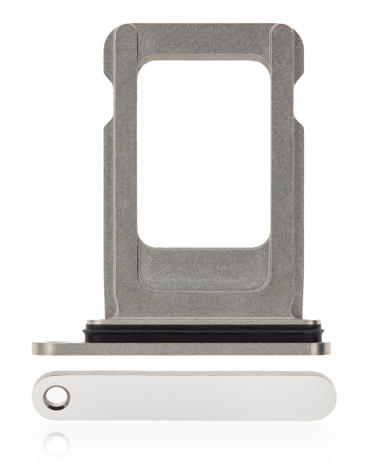 Single Sim Card Tray For iPhone 12 Pro / 12 Pro Max / 13 Pro / 13 Pro Max (Silver)
