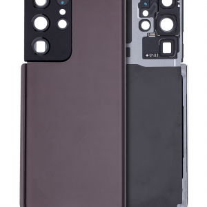 Back Cover Glass With Camera Lens For Samsung Galaxy S21 Ultra (Service Pack) (Phantom Brown)