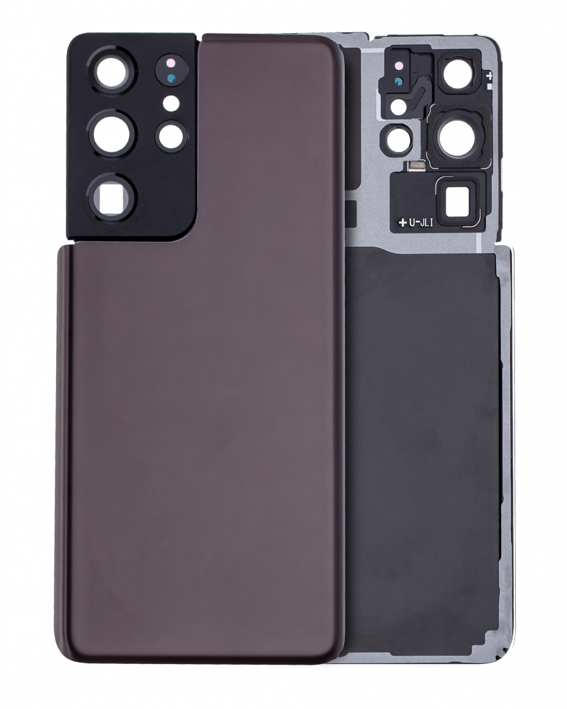 Back Cover Glass With Camera Lens For Samsung Galaxy S21 Ultra (Service Pack) (Phantom Brown)