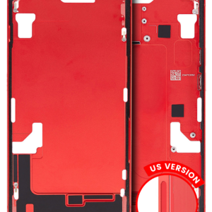 Mid-Frame Housing W/ Small Parts For iPhone 14 (US Version) (Used OEM Pull: Grade A) (Red)