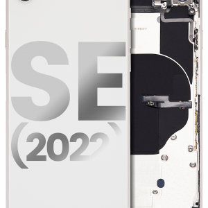 Back Housing W/ Small Parts For iPhone SE (2022) (Used OEM Pull: Grade C) (Starlight)
