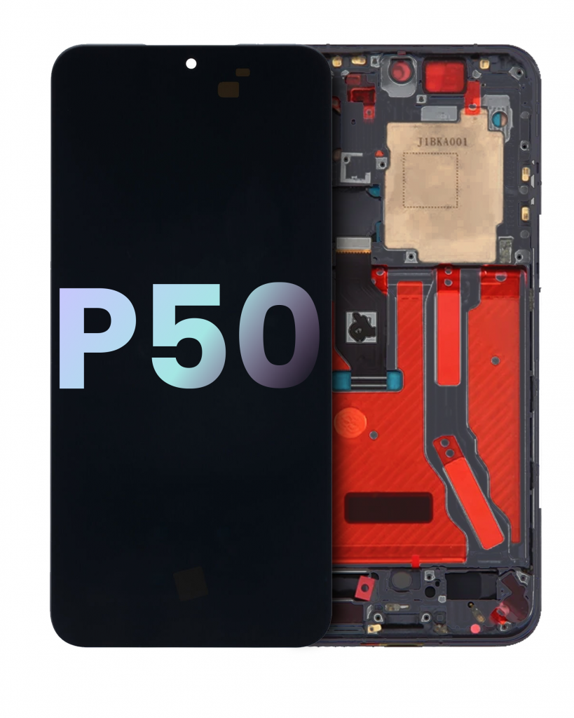 OLED Assembly With Frame For Huawei P50 (Genuine OEM) (Black)