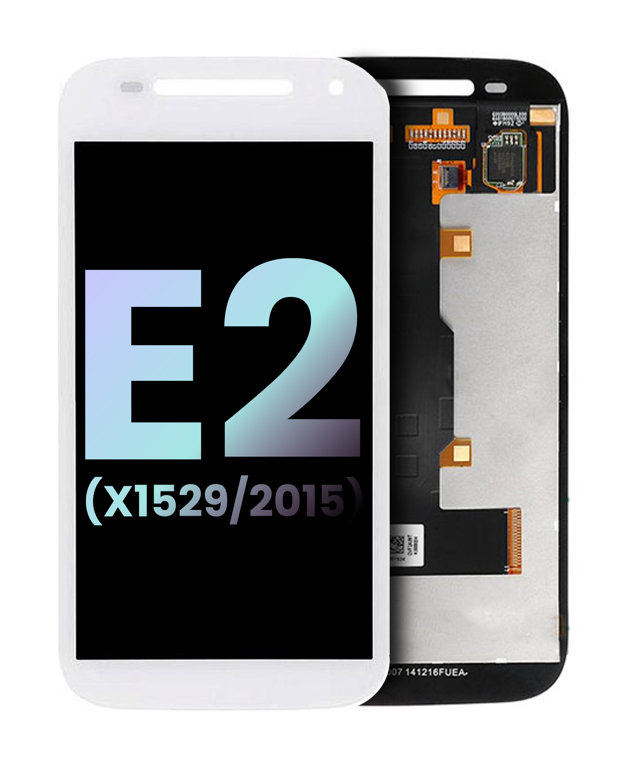 LCD Assembly Without Frame For Motorola Moto E2 (2nd Gen) (X1529 / 2015) (White) (Genuine OEM)