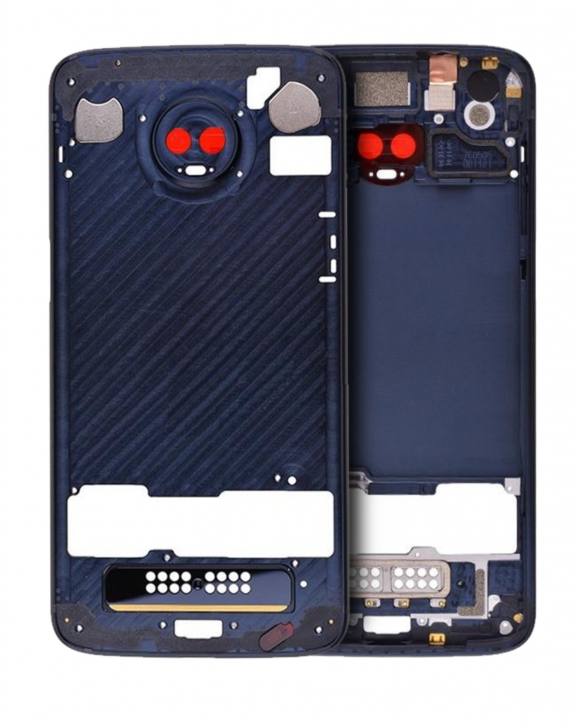 Mid-Frame Housing For Motorola Moto Z3 Play (XT1929-3 / 2018) (Genuine OEM) (Blue)
