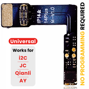 Pre-Programmed Universal Battery Tag-On Flex (Soldering Not Required) For iPhone 14 / 14 Plus (AmpSentrix) (With I2C, JCID, Qianli)