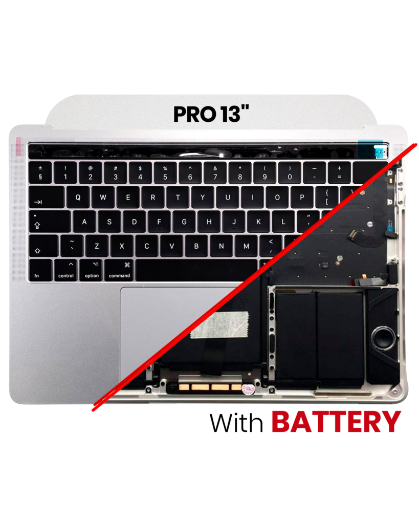 Top Case with Battery and Keyboard (ANSI US) For MacBook Pro 13" A1706 (2016) (Used OEM Pull: Grade A) (Space Gray)