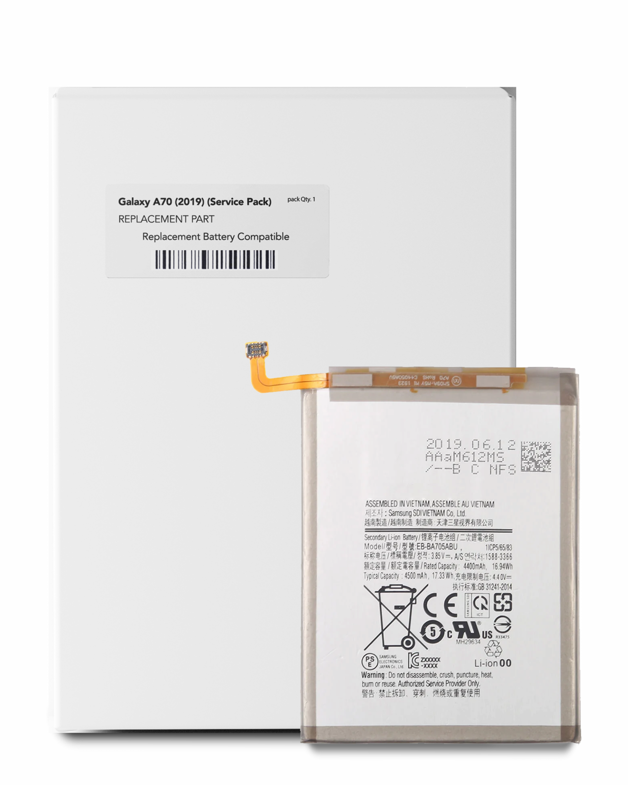 Replacement Battery For Samsung Galaxy A70 (A705 / 2019) (Service Pack)