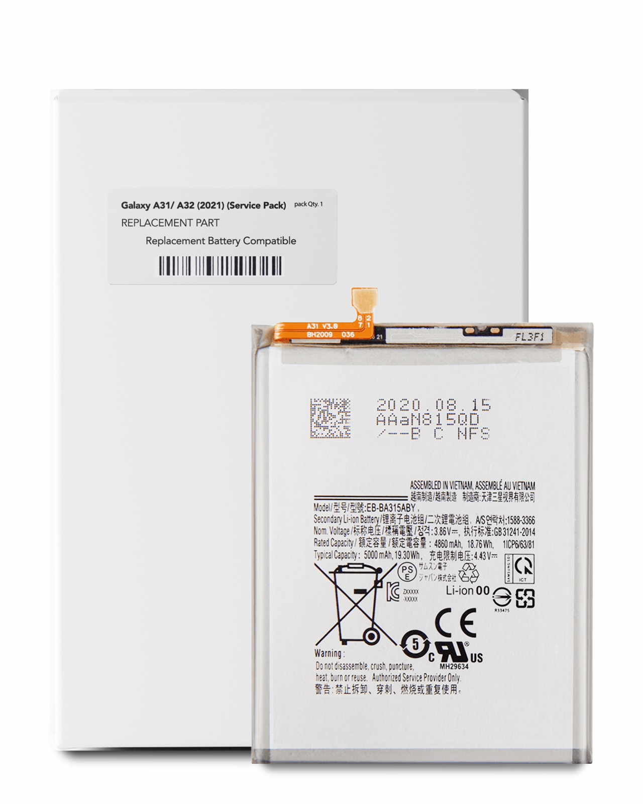 Replacement Battery For Samsung Galaxy A31 (A315 / 2020) / A32 (A325 / 2021) / A22 4G (A225 / 2021) (Service Pack)