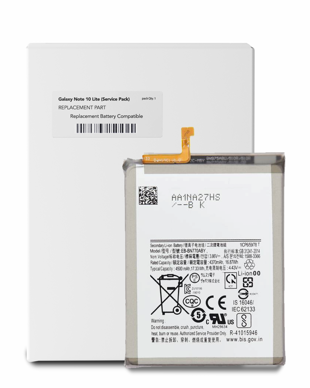 Replacement Battery For Samsung Galaxy Note 10 Lite (Service Pack)