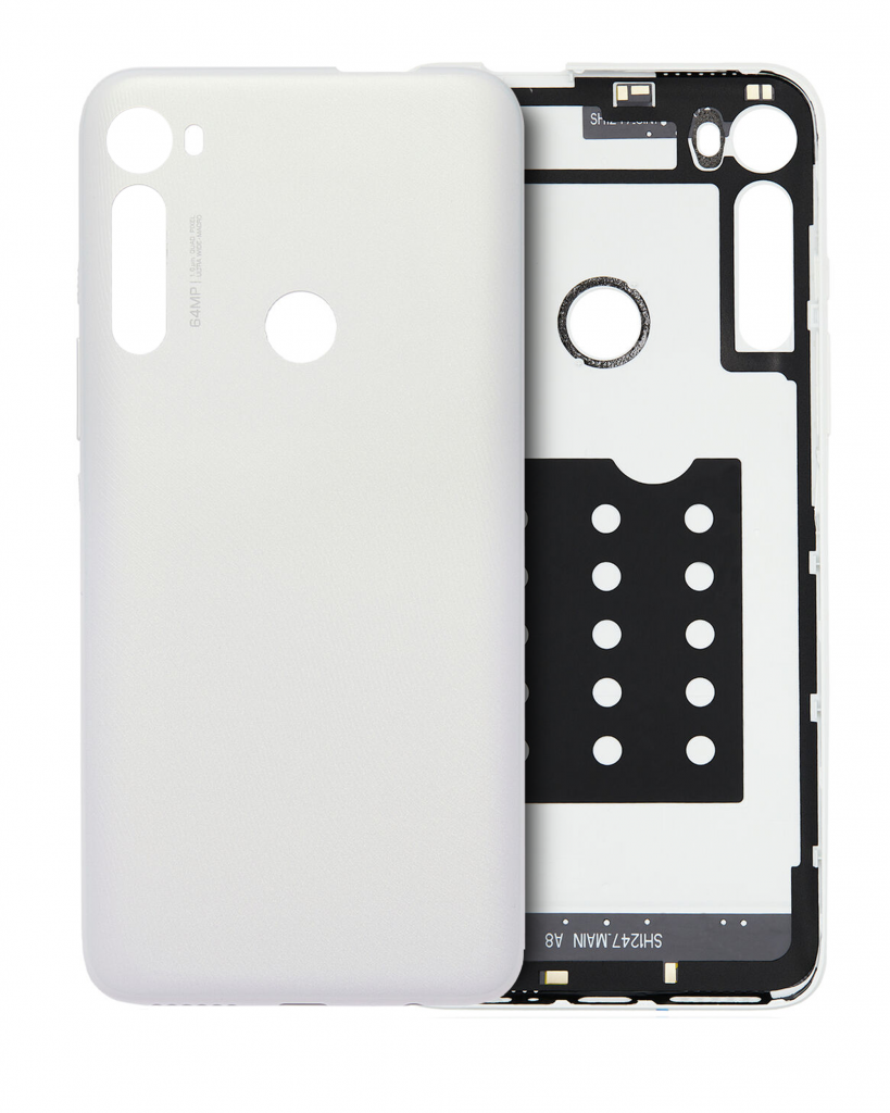 Back cover Glass For Motorola One Fusion Plus (XT2067 / 2020) (Genuine OEM) (Moonlight White)