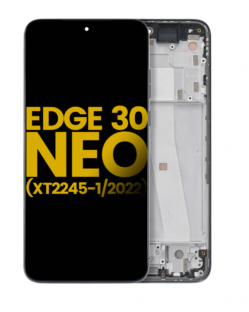 OLED Assembly With Frame For Motorola Edge 30 Neo (XT2245-1 / 2022) (Refurbished) (Black Onyx)