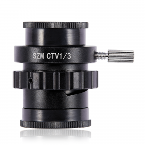 Microscope Accessories Kit SZM CTV 1/2 1/3 Adapter 0.3X 0.5X C Mount Lens Adapter for Trinocular Stereo Microscope Camera Microscope Slides (CTV 1-3)