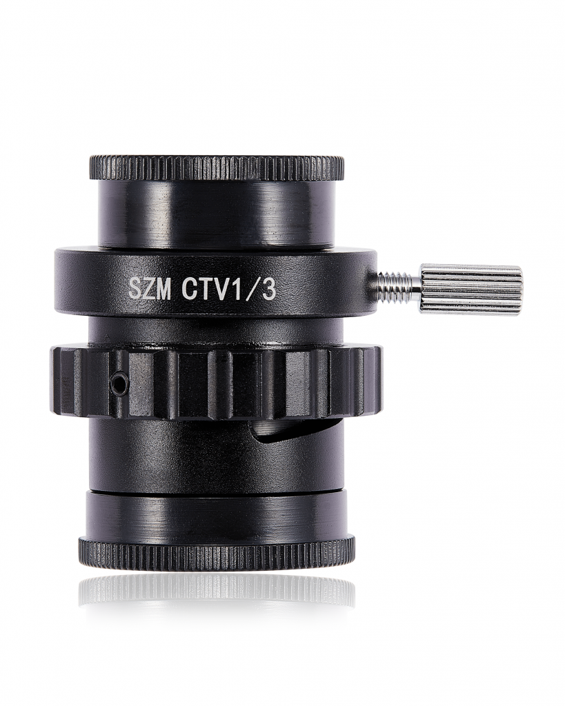 Microscope Accessories Kit SZM CTV 1/2 1/3 Adapter 0.3X 0.5X C Mount Lens Adapter for Trinocular Stereo Microscope Camera Microscope Slides (CTV 1-3)