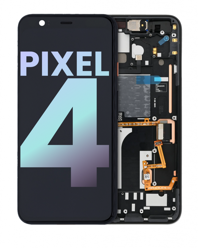 OLED Assembly With Frame For Google Pixel 4 (Genuine OEM) (Oh So Orange Power Button)
