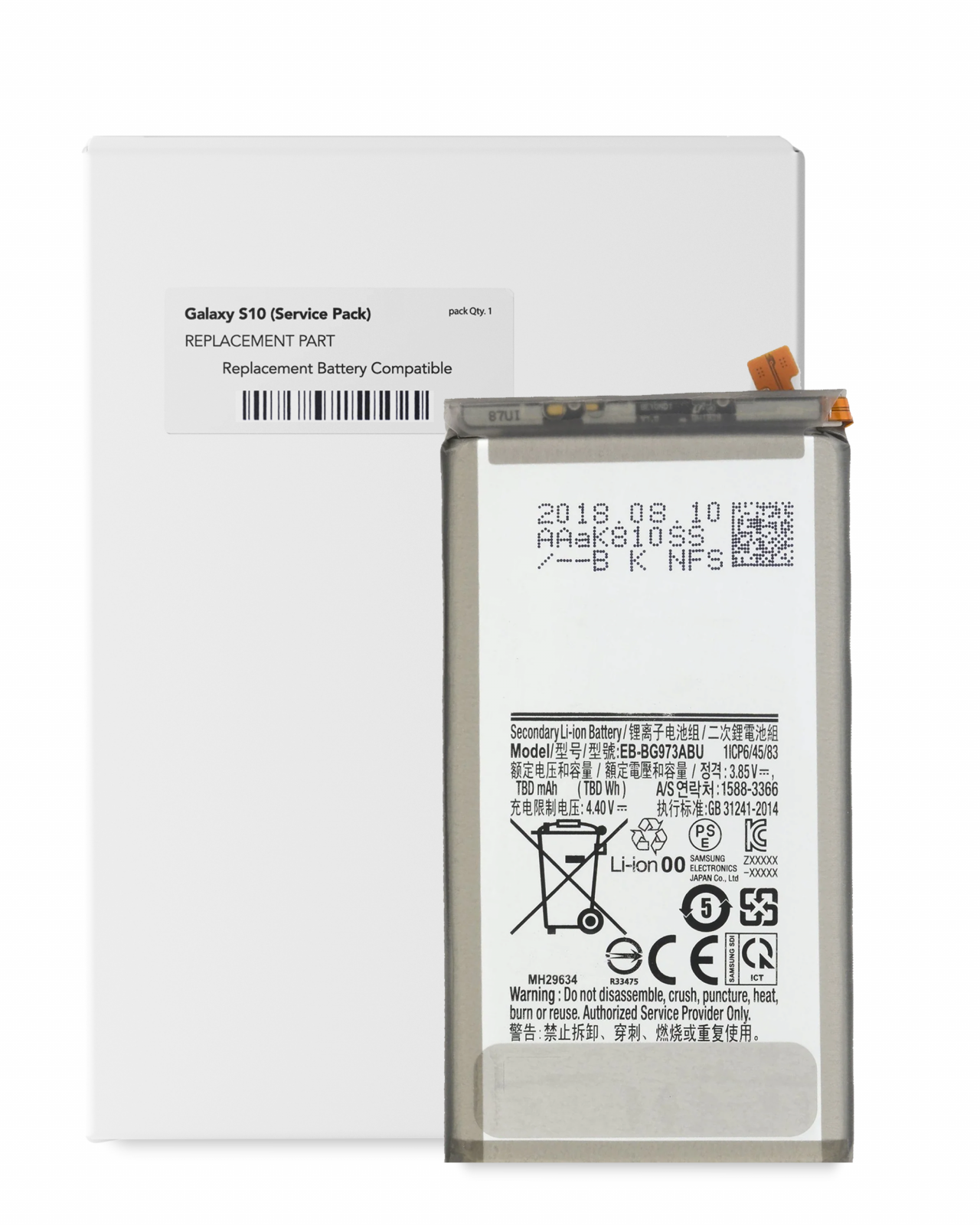 Replacement Battery For Samsung Galaxy S10 (Service Pack)