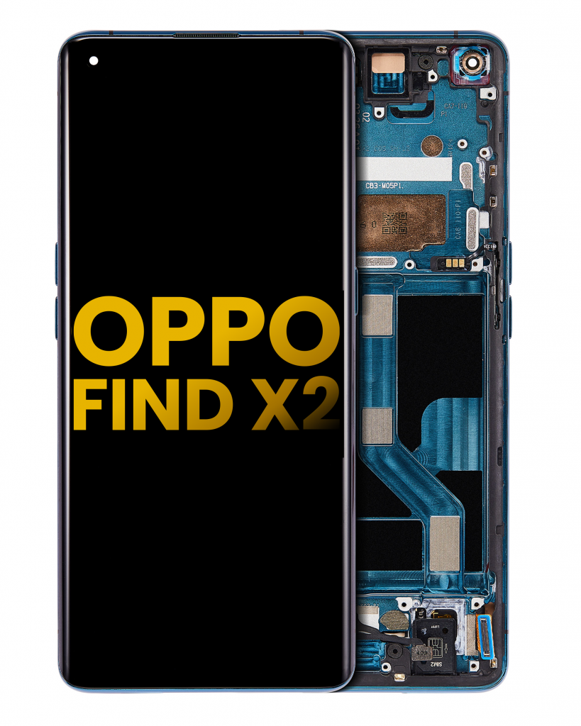 OLED Assembly With Frame For OPPO Find X2 (Refurbished) (Black)