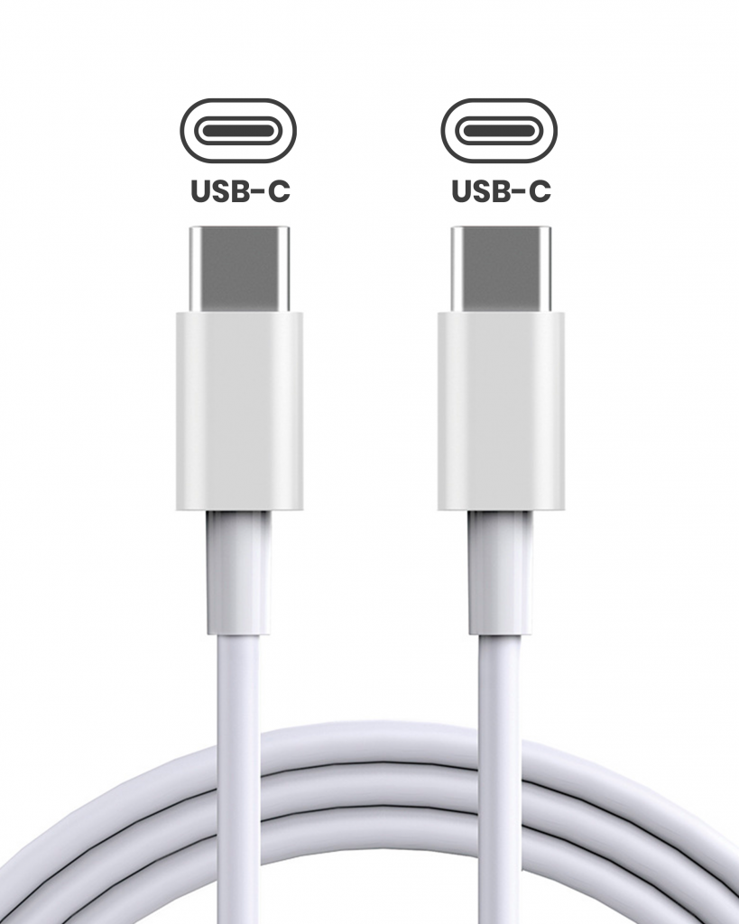 USB-C to C Cable For iPhone / iPad (1 m / 3 ft) (OEM Grade A) (Bulk Packaging) (10 Pack)