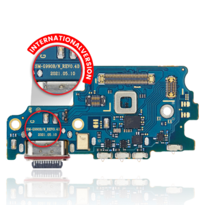Charging Port Board With Sim Card Reader For Samsung Galaxy S21 FE 5G (G990B/N) (International Version) (Premium)