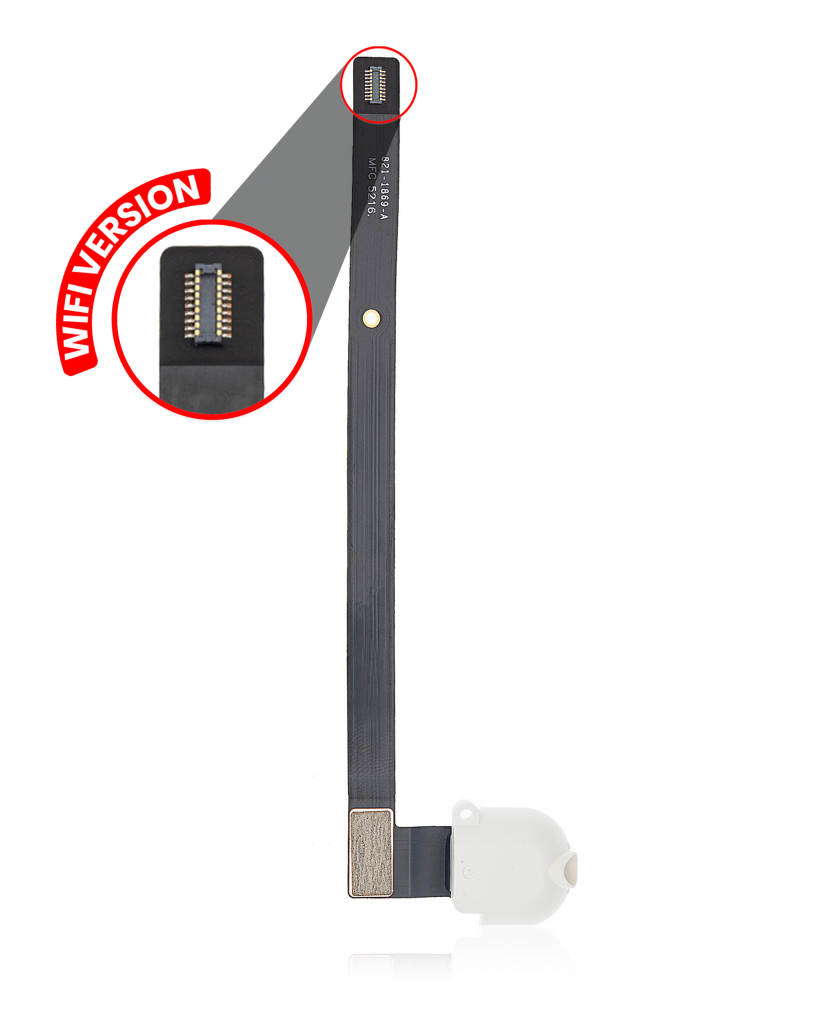 Headphone Jack Flex Cable For iPad Air 1 / iPad 5 (2017) / iPad 6 (2018) (WiFi Only) (White)