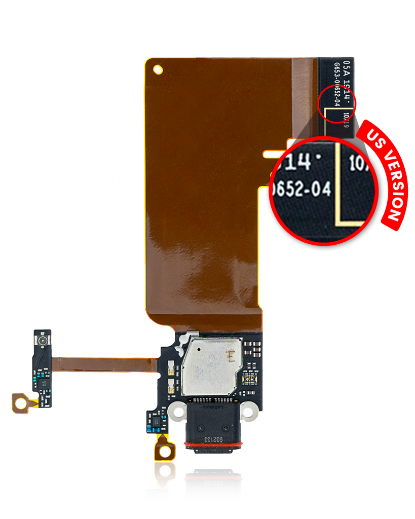 Charging Port With Flex Cable For Google Pixel 4 (US Version) (Genuine OEM)
