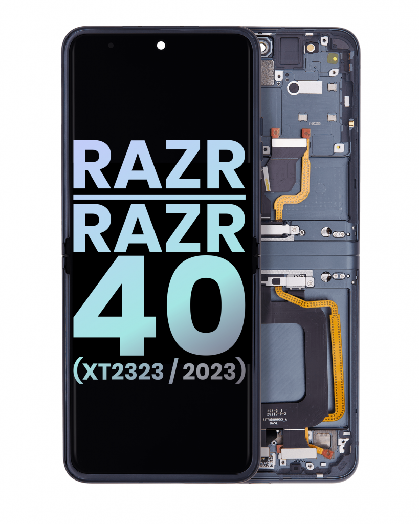 Main OLED Assembly With Frame For Motorola Razr 2023 / Razr 40 (XT2323 / 2023) (Genuine OEM) (Sage Green)