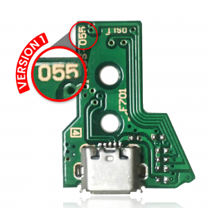 Micro USB Charging Port Board With 12-Pin Flex Cable for PlayStation 4 Controllers (Version 1: JDS-050 / JDS-055)