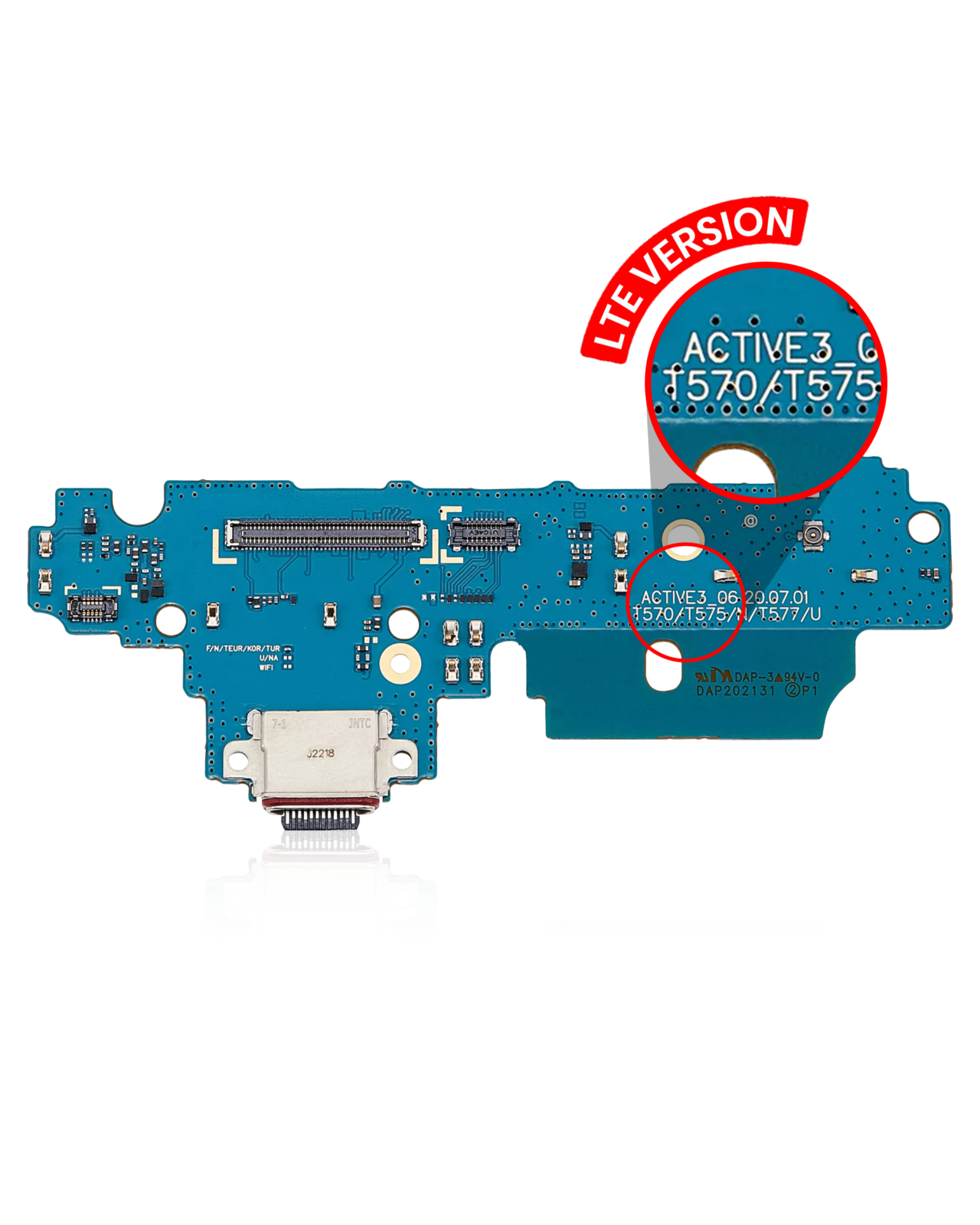 Charging Port With Board For Samsung Galaxy Tab Active 3 8.0" (T575 / T577) (2020) (LTE Version) (Premium)